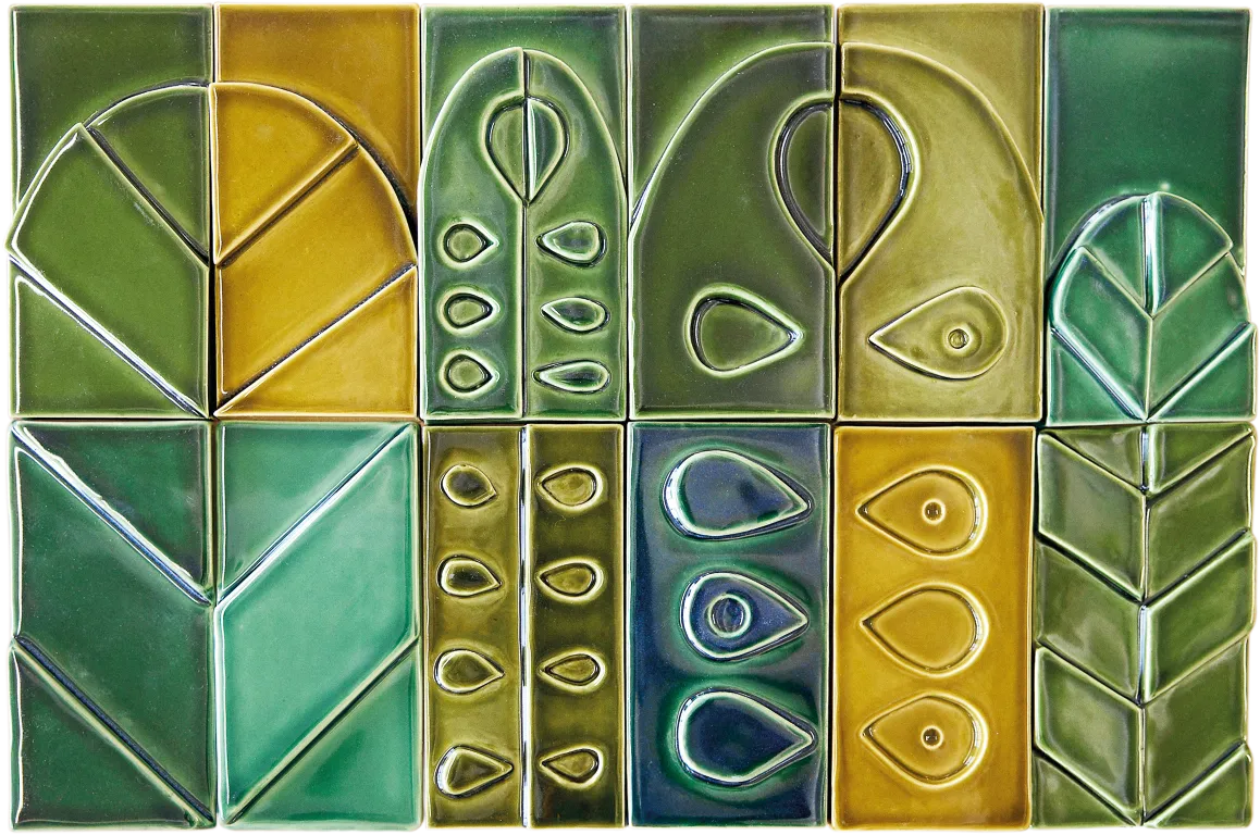 <h3>Painel Coleção Arcadia OM x VL Verde</h3><small>Collections et Carreaux, Arcádia OM x VL</small>