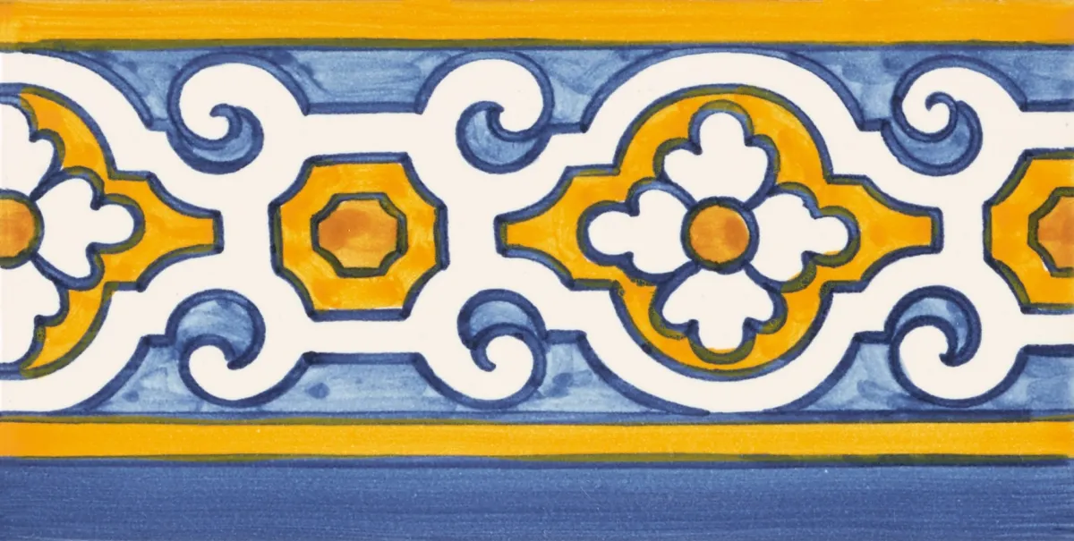 <h3>FAL 440 Azul, Branco e Amarelo 7X14</h3><small>Colections and Tiles, Azulejo Tradicional</small>