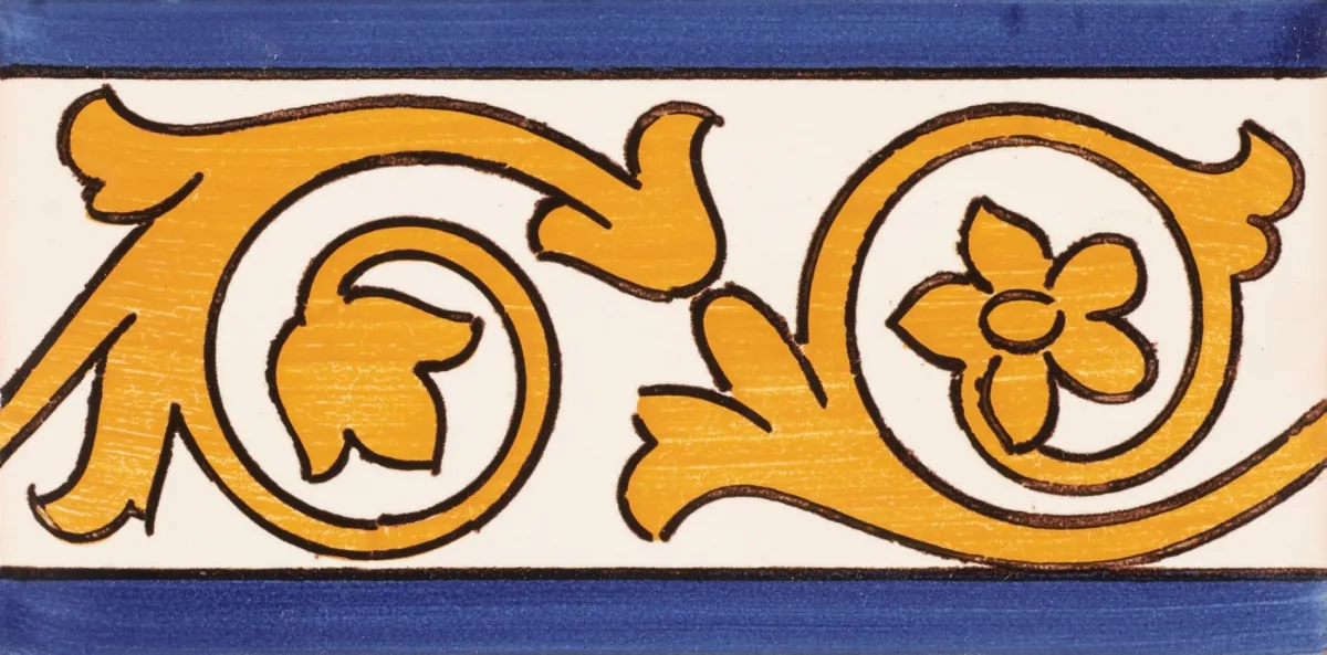<h3>FAL 339 2 Azul, Branco e Amarelo 7X14</h3><small>Collections et Carreaux, Azulejo Tradicional</small>