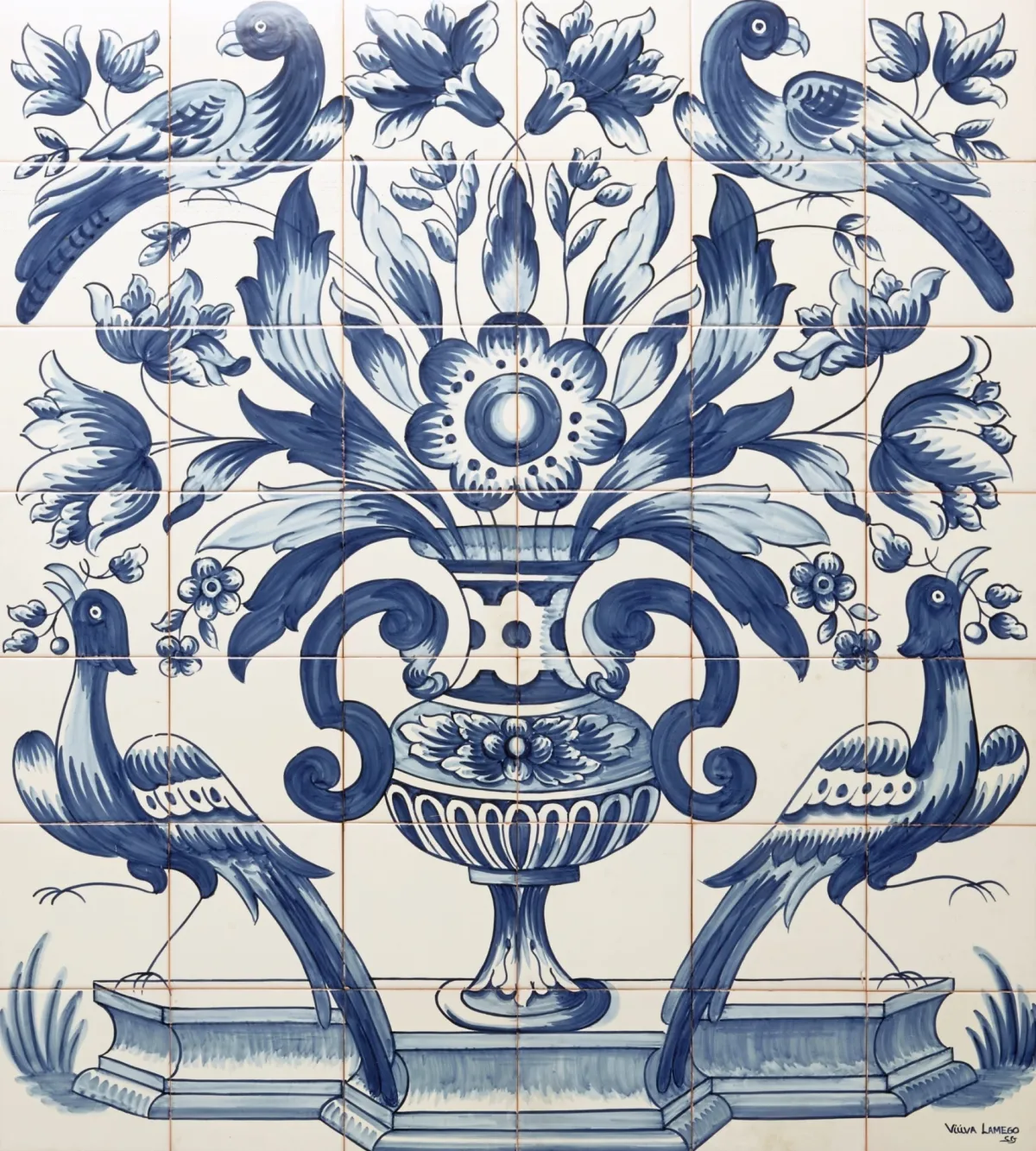 <h3>AGL 125 Azul e Branco 98X84</h3><small>Coleções & Azulejos, Painéis Azulejares</small>
