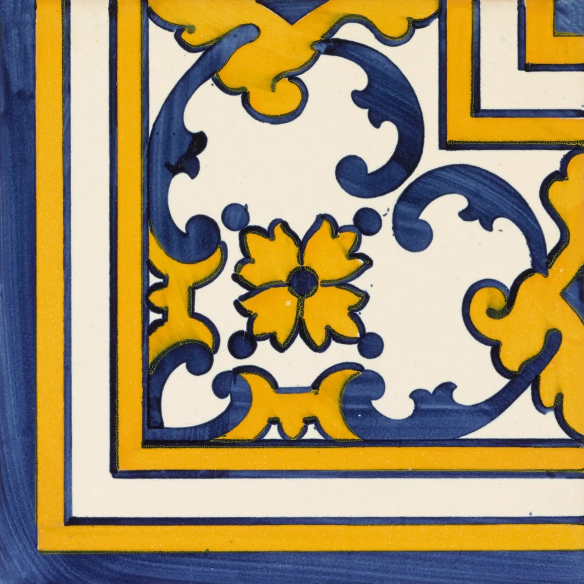 <h3>ACL 305 Azul, Branco e Amarelo 14X14</h3><small>Coleções & Azulejos, Azulejo Tradicional</small>