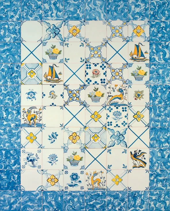 MADRAGOA Azul, Branco e Amarelo 140X112